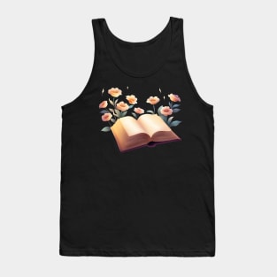 open book with flowers Tank Top